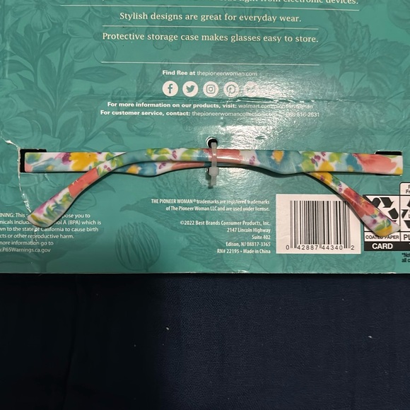 🌴The Pioneer Woman Blue Light Screen Protection Glasses With Case Set of 2 - Picture 5 of 6